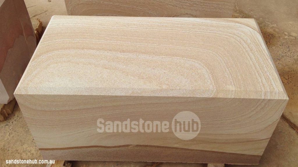 Sandstone Blocks Logs Diamond Sawn Finish And Brown Stripes