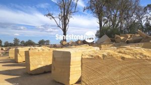 Sandstone AGrade Export Blocks at Quarry For Processing / Distribution - Yellow Tones