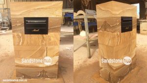 Sandstone Mailbox Formal OR Contemporary Diamond Sawn Finish