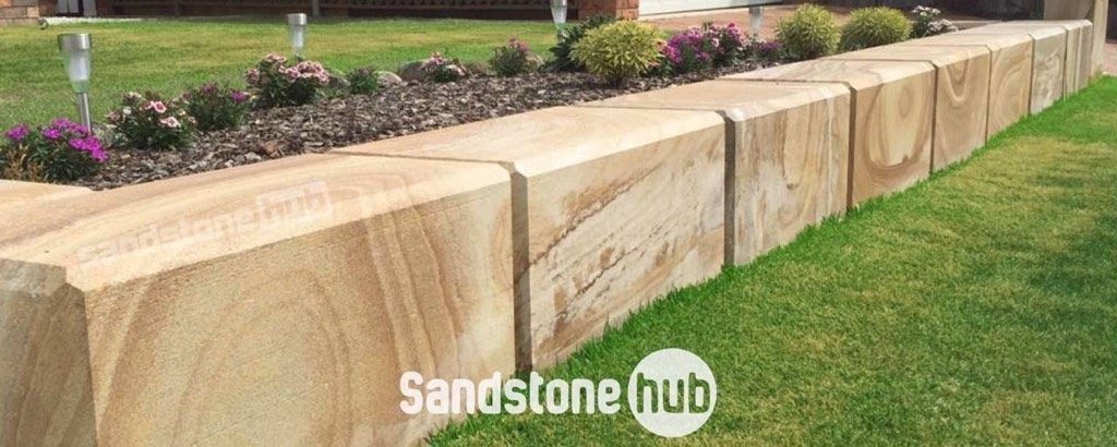 Sandstone Blocks Logs Diamond Sawn Finish With Chamfered Edges
