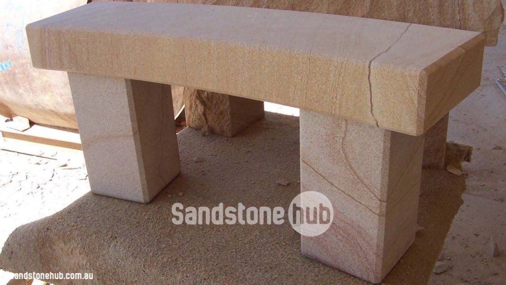 Sandstone Bench Seat Diamond Sawn With Chamfered Edges