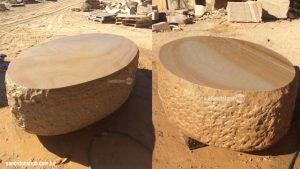 Sandstone Tables And Seats Custom Made For Project