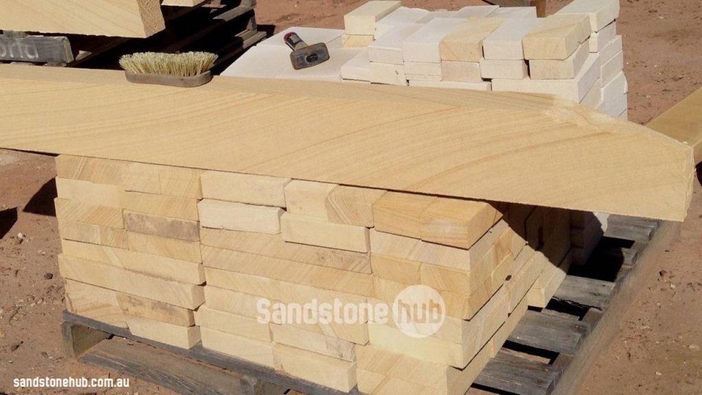 Sandstone Bricks Steps And Edging On Pallet